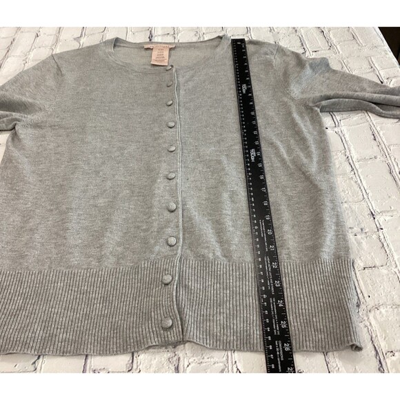 Philosphy Sweater Women's Size XL Color Gray Long Sleeve Button Front Sweater - Picture 6 of 7
